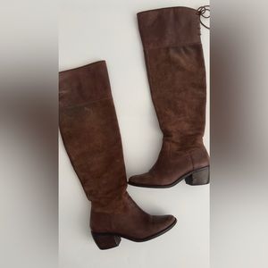 Lucky brand KOMAH over the knee suede and leather boots